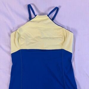 Lululemon Flip With No Flop Yoga Tank. Color: Yellow And Blue Size S